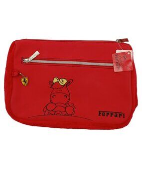 Rare Vintage NICI Sports x Ferrari Red Tech Bag - Debossed Hippo - Y2K Official
